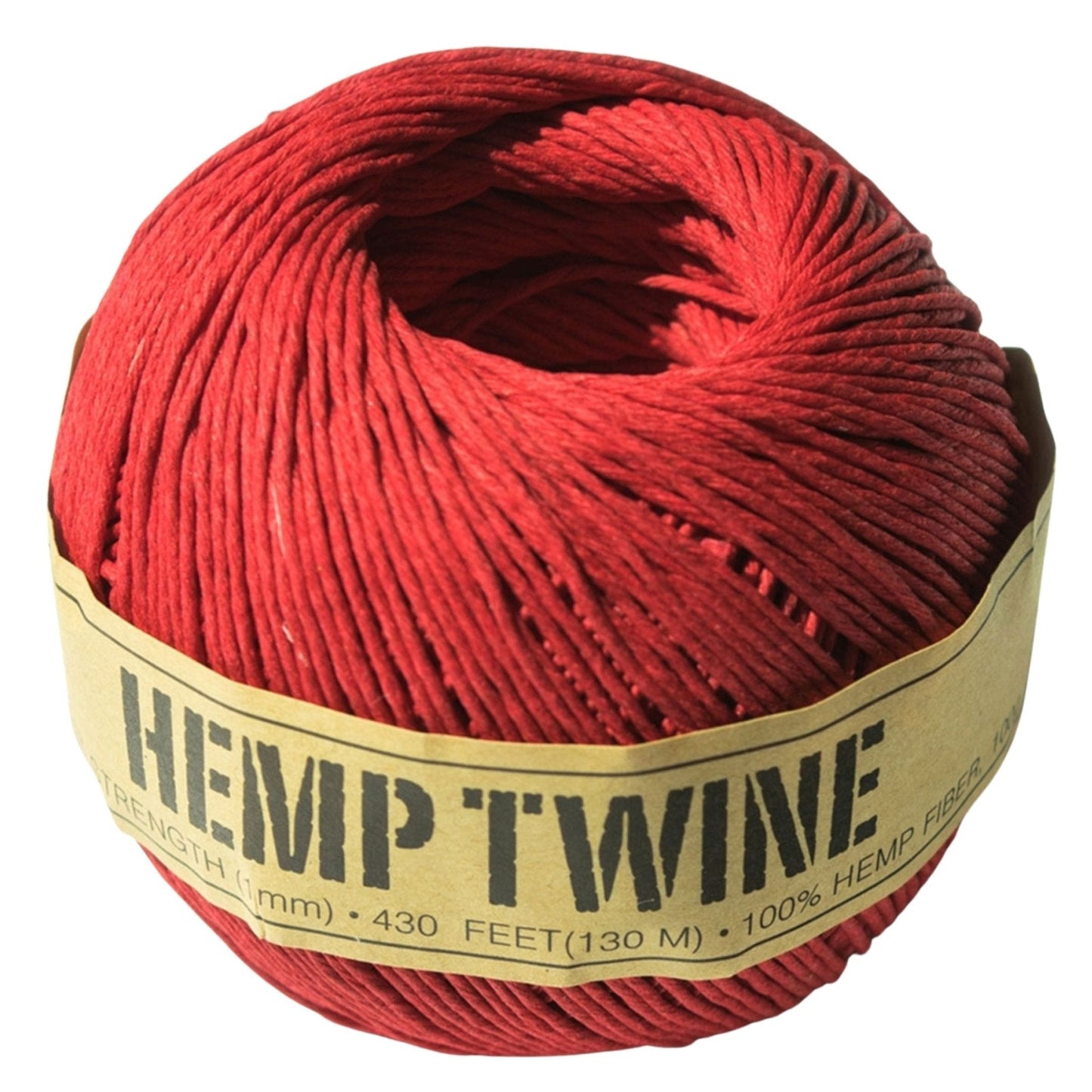 1 mm (3/64") Red Hemp Twine/Cord Ball 131 m (430 ft) Hemp Traders