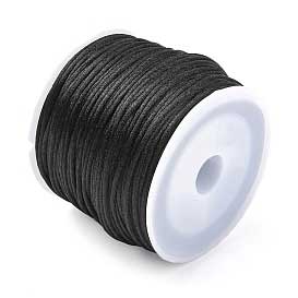 1 mm Black Nylon Rattail Satin Cord/Thread 32.8 yd (30 m) 280-