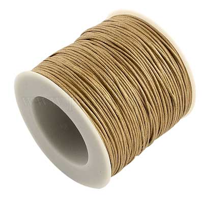 1 mm Burlywood Round Waxed Poly/Cotton Cord/Thread 100 yd (91.4 m) 280-