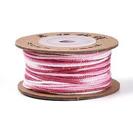 1 mm Cerise Segmented/Gradient Cotton Cord/Thread 32.5 yd (30 m) 280-