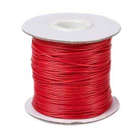 1 mm Crimson Round Waxed Polyester Cord/Thread 85 yd (77.5 m) 280-