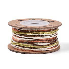 1 mm Dark Khaki Segmented/Gradient Cotton Cord/Thread 32.5 yd (30 m) 280-