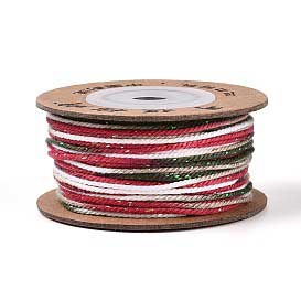1 mm Dark Red Segmented/Gradient Cotton Cord/Thread 32.5 yd (30 m) 280-