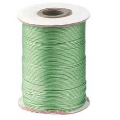 1 mm Dark Sea Green Round Waxed Polyester Cord/Thread 85 yd (77.5 m) 280-
