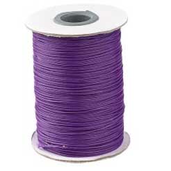 1 mm Dark Violet Round Waxed Polyester Cord/Thread 85 yd (77.5 m) 280-