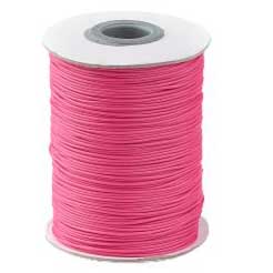 1 mm Deep Pink Round Waxed Polyester Cord/Thread 85 yd (77.5 m) 280-