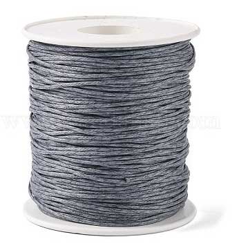 1 mm Gray Round Waxed Cotton Cord/Thread 100 yd (91.4 m) 280-
