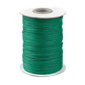 1 mm Green Round Waxed Polyester Cord/Thread 85 yd (77.5 m) 280-