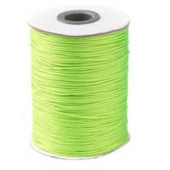 1 mm Green/Yellow Neon Green Round Waxed Polyester Cord/Thread 85 yd (77.5 m) 280-