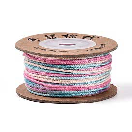 1 mm Hot Pink Segmented/Gradient Cotton Cord/Thread 32.5 yd (30 m) 280-
