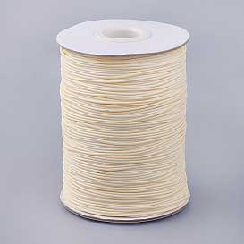 1 mm Lemon Chiffon Round Waxed Polyester Cord/Thread 85 yd (77.5 m) 280-