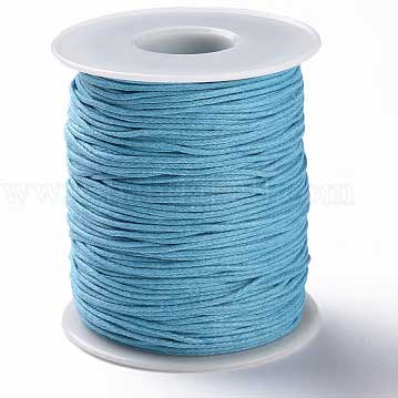 1 mm Light Sky Blue Round Waxed Poly/Cotton Cord/Thread 100 yd (91.4 m) 280-