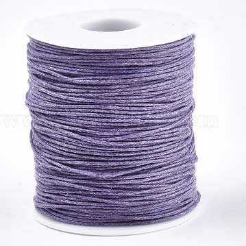 1 mm Lilac Round Waxed Poly/Cotton Cord/Thread 100 yd (91.4 m) 280-