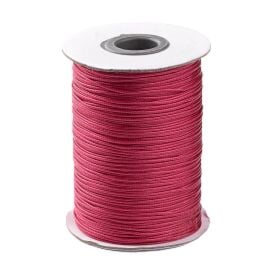 1 mm Medium Violet Red Round Waxed Polyester Cord/Thread 85 yd (77.5 m) 280-