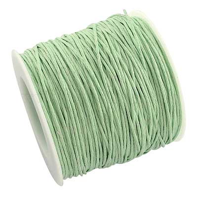 1 mm Pale Green Round Waxed Poly/Cotton Cord/Thread 100 yd (91.4 m) 280-