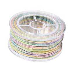 1 mm Pastel #2 Metallic Segmented/Gradient Polyester Cord/Thread 29.5 yd (27 m) 280-