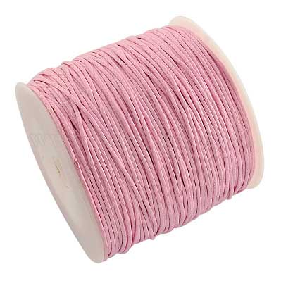 1 mm Pink Round Waxed Poly/Cotton Cord/Thread 100 yd (91.4 m) 280-
