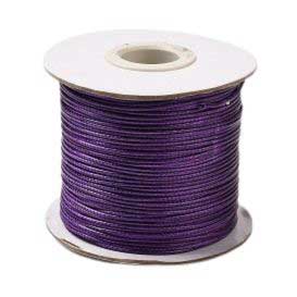 1 mm Purple Round Waxed Polyester Cord/Thread 85 yd (77.5 m) 280-