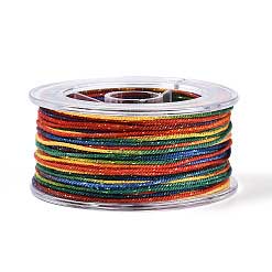1 mm Rainbow Metallic Segmented/Gradient Polyester Cord/Thread 29.5 yd (27 m) 280-
