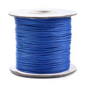 1 mm Royal Blue Round Waxed Polyester Cord/Thread 85 yd (77.5 m) 280-