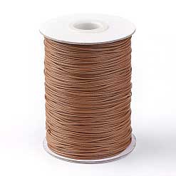 1 mm Saddle Brown Round Waxed Polyester Cord/Thread 85 yd (77.5 m) 280-