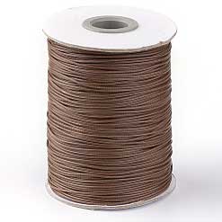 1 mm Sienna Brown Round Waxed Polyester Cord/Thread 85 yd (77.5 m) 280-