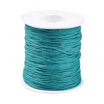 1 mm Teal Round Waxed Poly/Cotton Cord/Thread 100 yd (91.4 m) 280-