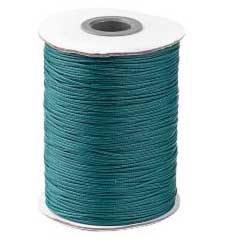 1 mm Teal Round Waxed Polyester Cord/Thread 85 yd (77.5 m) 280-