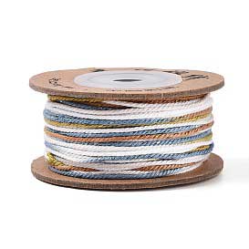 1 mm White Segmented/Gradient Cotton Cord/Thread 32.5 yd (30 m) 280-