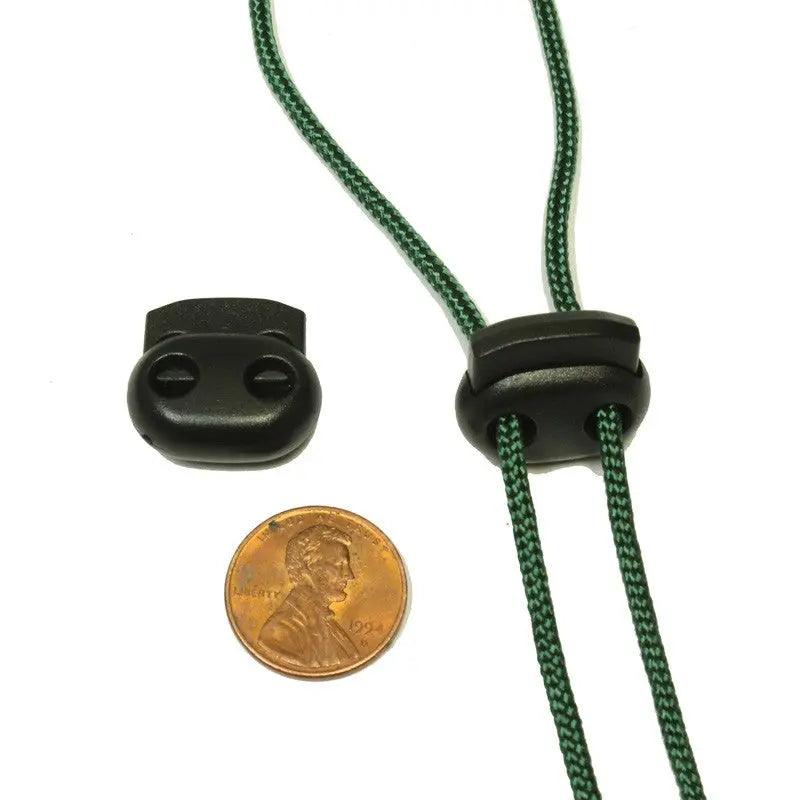 2 Hole Small Cord Lock/Stop (10 Pack) paracordwholesale