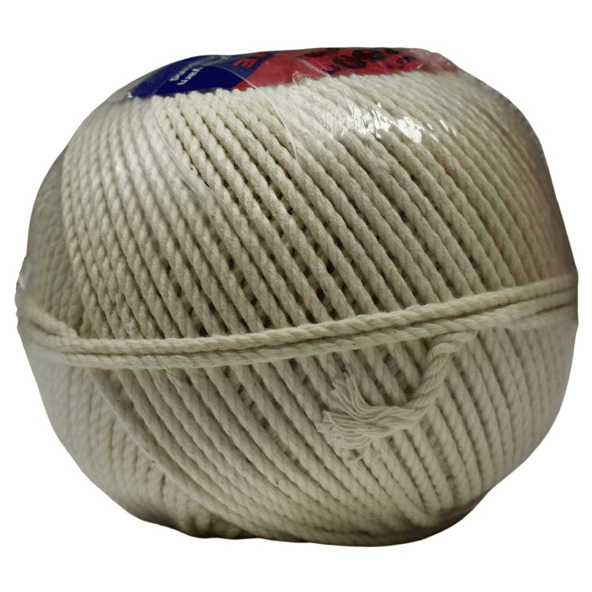 2 mm (5/64") White/Natural Cotton Cable Wound Seine Line Ball USA Made 76 m (250 ft) Twine cord T.W. Evans Cordage Co. Inc.