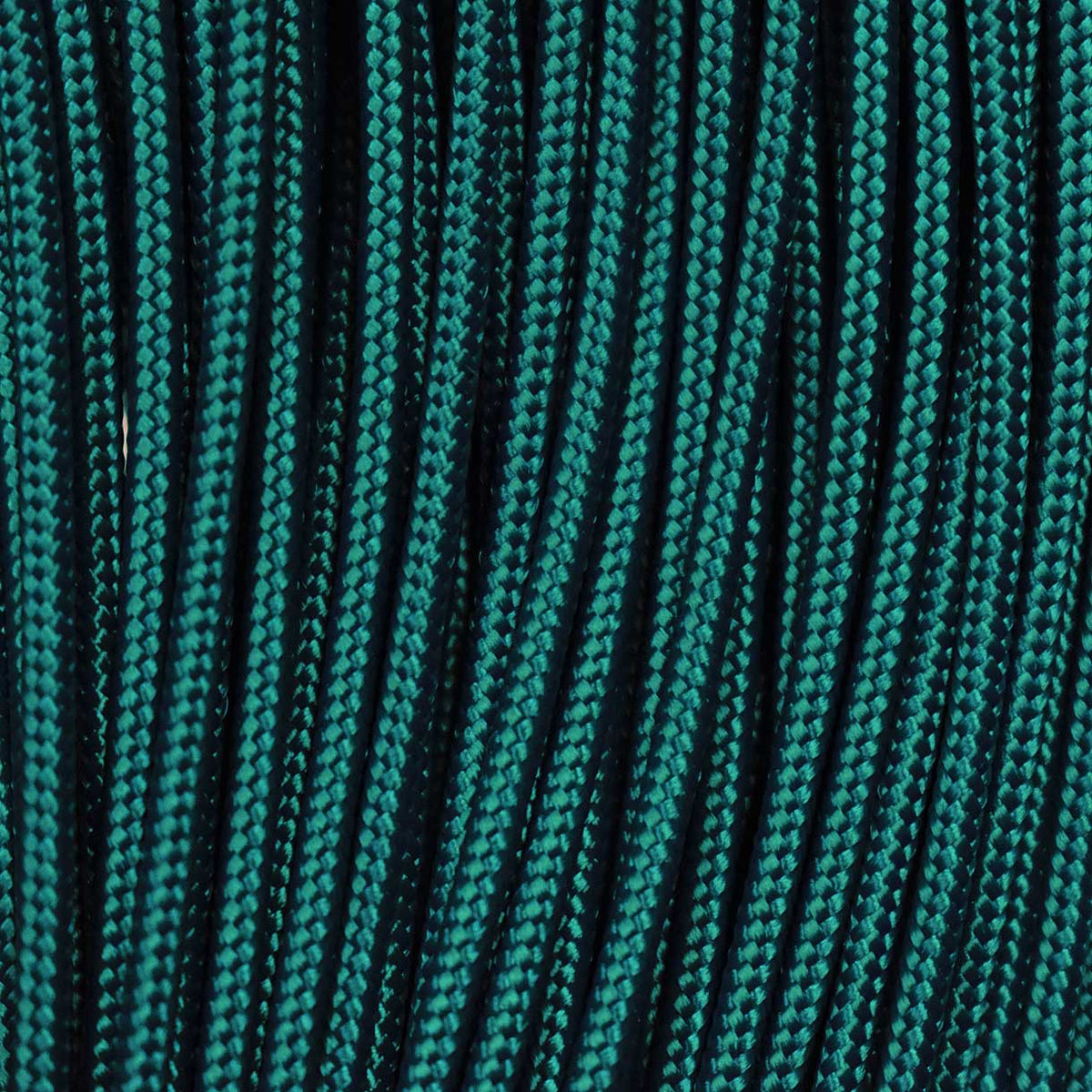 2.4 mm (3/32”) 275 Tactical Paracord Teal Blue Made in the USA Nylon/Nylon (100 ft) El Wood Braiding Co