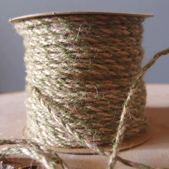 2.5 mm (1/10") Moss and Natural Jute Twine 45.75 m (150 ft) Harvest Imports