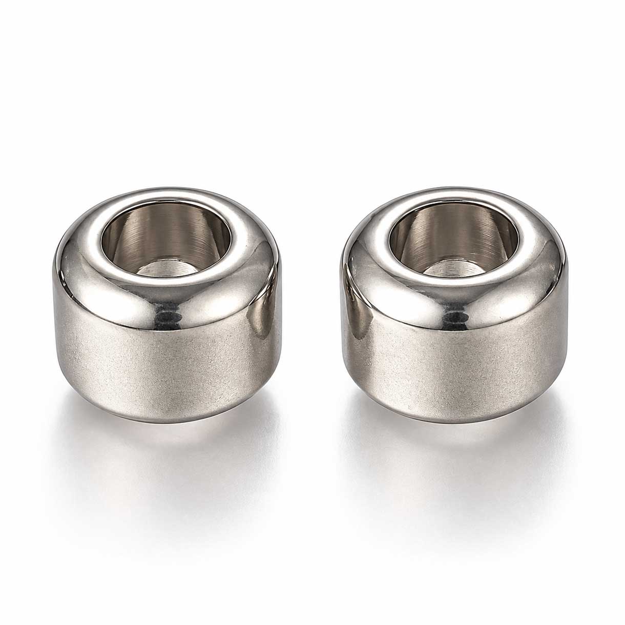 201 Stainless Steel Barrel Bead/Charm
