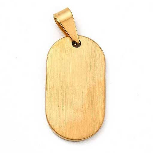 201 Stainless Steel Gold w/Black Enamel Pendant Bead/Charm (1 Pack) 280-