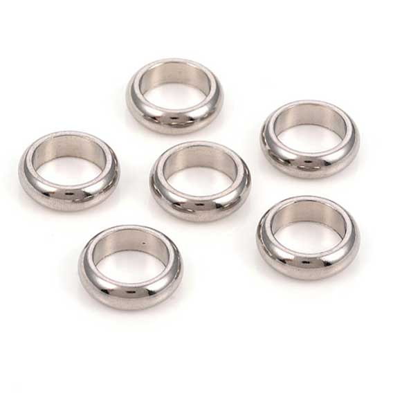 5 mm 201 Stainless Steel Spacer Beads (10 Pack) 280-
