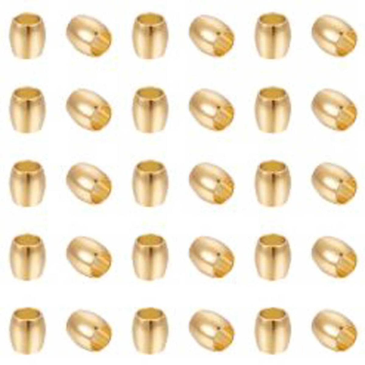 202 Stainless Steel Golden Barrel Bead/Charm (10 Pack) 280-