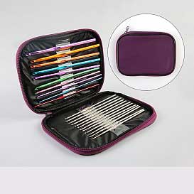 22 Pcs S.S. and Aluminum Crochet Hook/Needles with Bag (1 Set) 280-