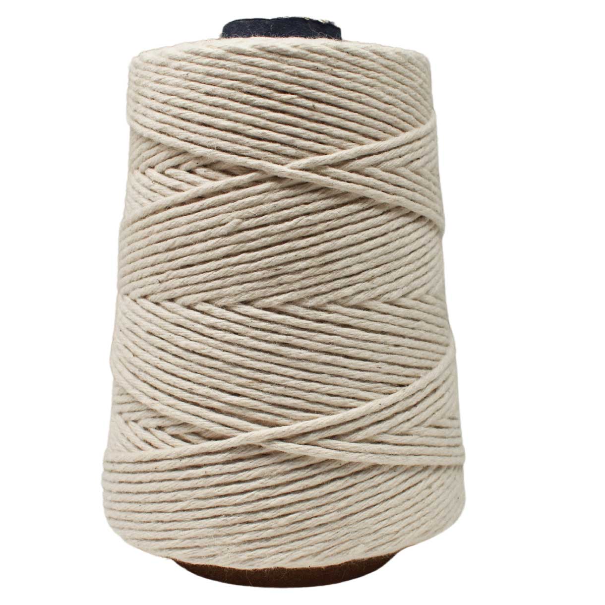 2.3 mm (3/32") 16 Ply White 100% Cotton Butcher Twine Spool 137 m (450 ft)