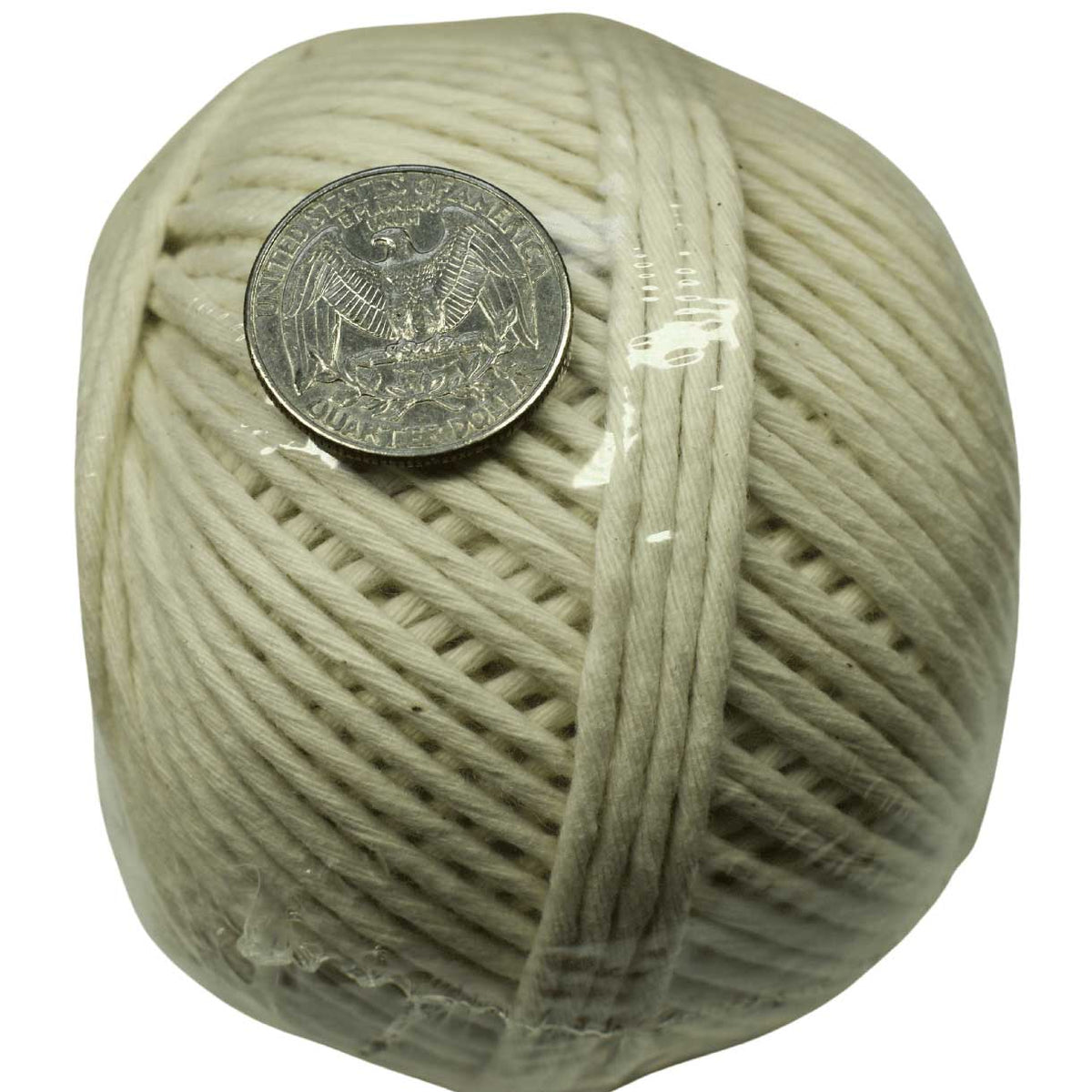 2.5 mm (1/10") White Poly/Cotton Twine Ball 1/2 lb. (360+ ft) Frank Winne & Son Inc.