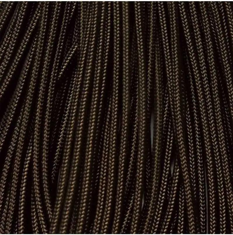 2.4 mm (3/32”) 275 Tactical Paracord Acid Dark Brown Made in the USA Nylon/Nylon (100 ft) El Wood Braiding Co