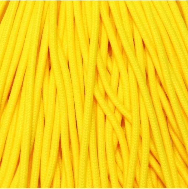 2.4 mm (3/32”) 275 Tactical Paracord Canary Yellow Made in the USA Nylon/Nylon (100 ft) El Wood Braiding Co