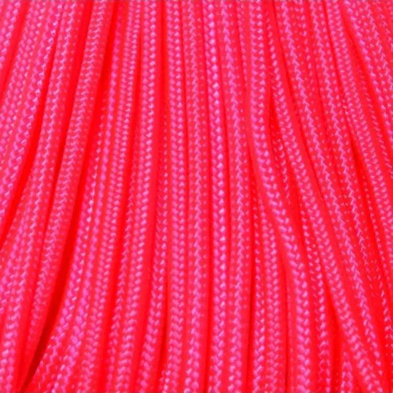 ***275 Paracord Hot Pink Made in the USA Nylon/Nylon (100 FT.) - Paracord Galaxy
