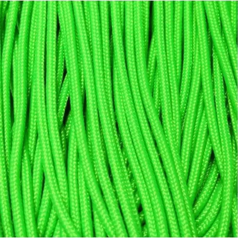 2.4 mm (3/32”) 275 Tactical Paracord Neon Green Made in the USA Nylon/Nylon (100 ft) El Wood Braiding Co