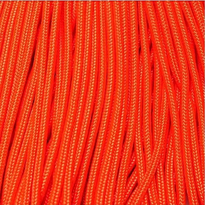 2.4 mm (3/32”) 275 Tactical Paracord Neon Orange Made in the USA Nylon/Nylon (100 ft) El Wood Braiding Co