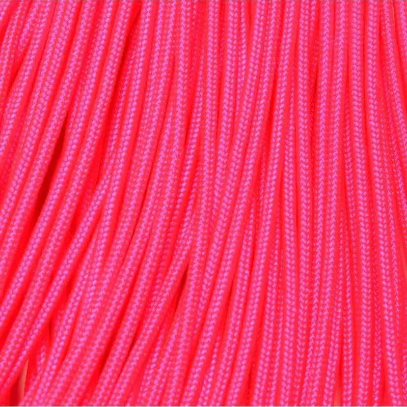 2.4 mm (3/32”) 275 Tactical Paracord Neon Pink Made in the USA Nylon/Nylon (100 ft) El Wood Braiding Co