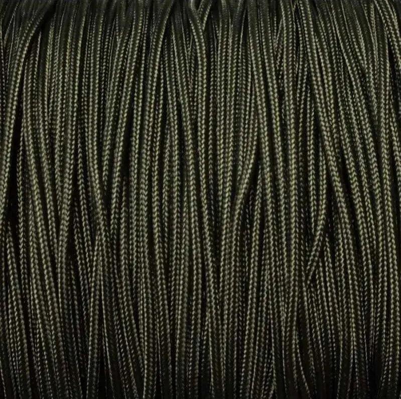 2.4 mm (3/32”) 275 Tactical Paracord Olive Drab (OD) Made in the USA Nylon/Nylon (100 ft) El Wood Braiding Co