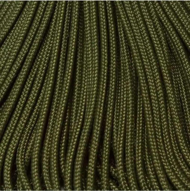 2.4 mm (3/32”) 275 Tactical Paracord Olive Drab (OD) Made in the USA Polyester/Nylon (100 ft) Atwood Rope MFG