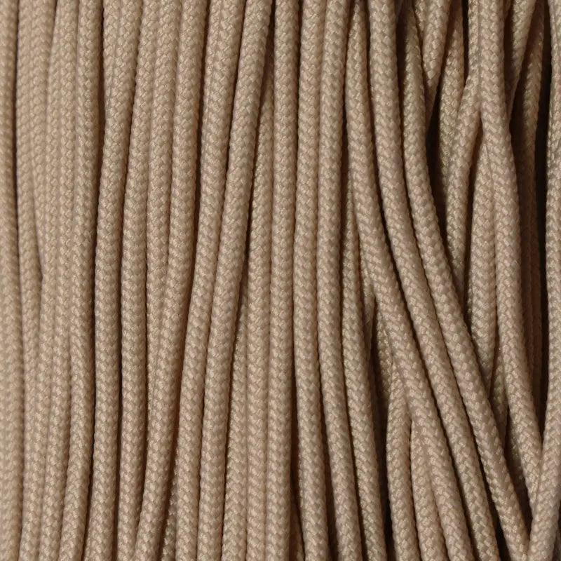 22.4 mm (3/32”) 75 Tactical Paracord Tan 380 Made in the USA Nylon/Nylon (100 ft) El Wood Braiding Co