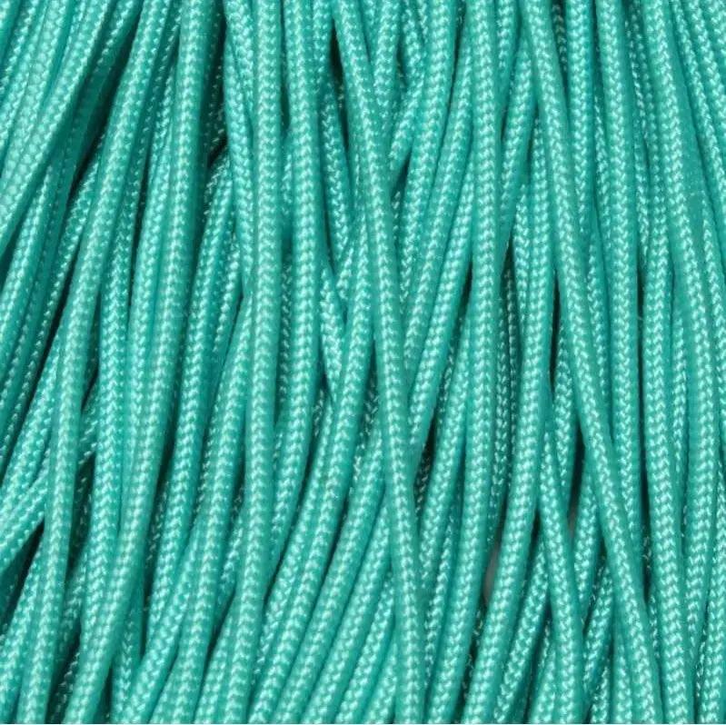 2.4 mm (3/32”) 275 Tactical Paracord Turquoise Made in the USA Nylon/Nylon (100 ft) El Wood Braiding Co